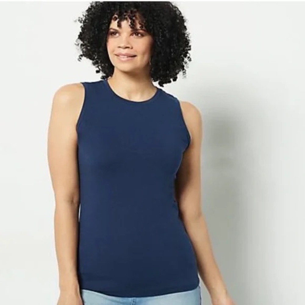 GIRL WITH CURVES Knit Sleeveless Tank Top A496240